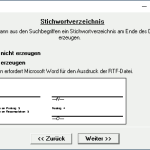 Bildschirmfoto Help to RTF
